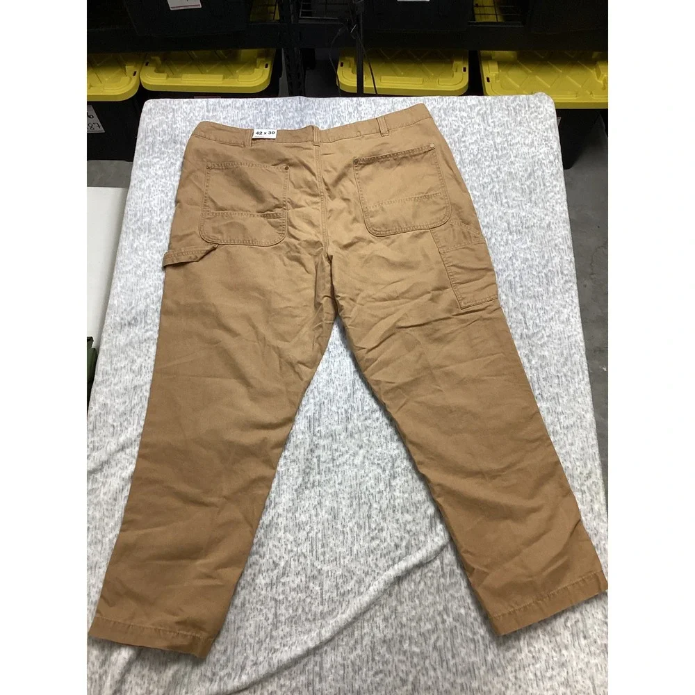 Alpine Design Mens‎ Utility Pant 42x30 Brown Khaki Organic Cotton ADM24901 NWT